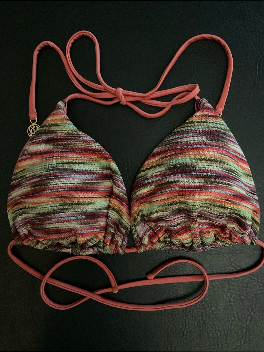 Luli Fama Cha Cha Cha Multicolor Seamless Triangle Top Size X-Large